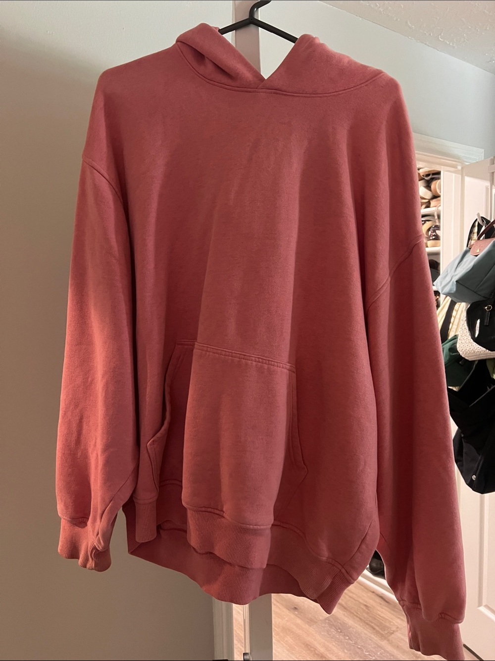 TNA Cozy Fleece Hoodie in Muted Rose size 3